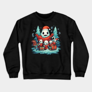 Kawaii Ghosts for Christmas Crewneck Sweatshirt